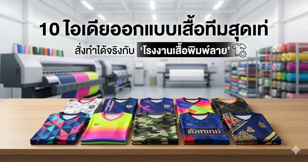 10 ไอเดียออกแบบเสื้อทีมสุดเท่ ที่สั่งทำได้จริงกับ “โรงงานเสื้อพิมพ์ลาย”