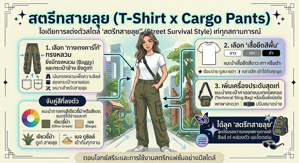 ไอเดียแมตช์ เสื้อยืด ใส่ยังไงให้ดูเท่ คูลได้ทุกวันไม่มีเบื่อ (อัปเดต 2026) 6 เสื้อยืด โอเวอร์ไซส์