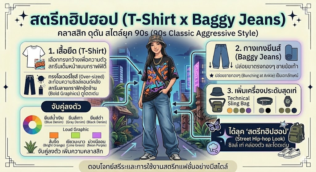 ไอเดียแมตช์ เสื้อยืด ใส่ยังไงให้ดูเท่ คูลได้ทุกวันไม่มีเบื่อ (อัปเดต 2026) 7 เสื้อยืด โอเวอร์ไซส์