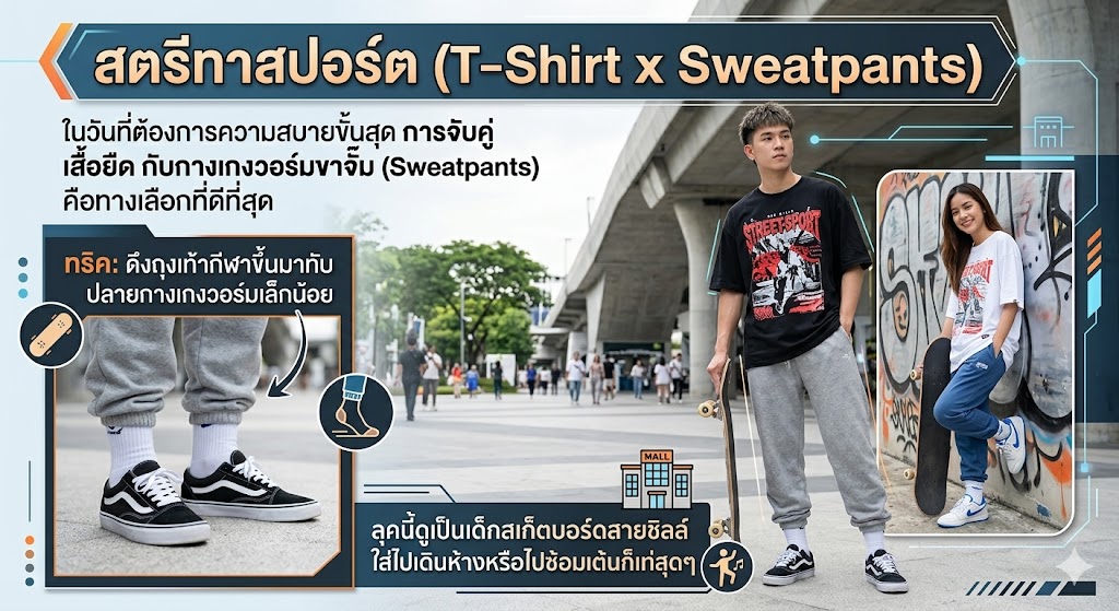 ไอเดียแมตช์ เสื้อยืด ใส่ยังไงให้ดูเท่ คูลได้ทุกวันไม่มีเบื่อ (อัปเดต 2026) 8 เสื้อยืด โอเวอร์ไซส์