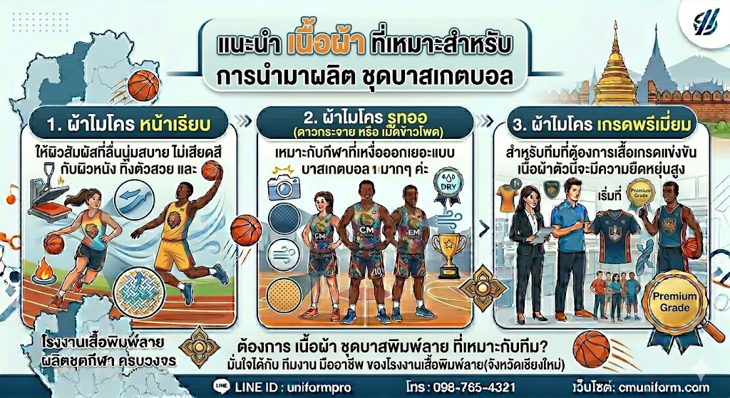 รับทำ เสื้อบาสพิมพ์ลาย เชียงใหม่ งานซับลิเมชั่น สีสด ไม่มีขั้นต่ำ 5 เสื้อบาสพิมพ์ลาย เชียงใหม่