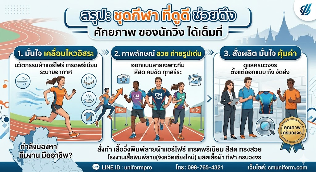เสื้อวิ่งพิมพ์ลายผ้าแอร์โฟร์