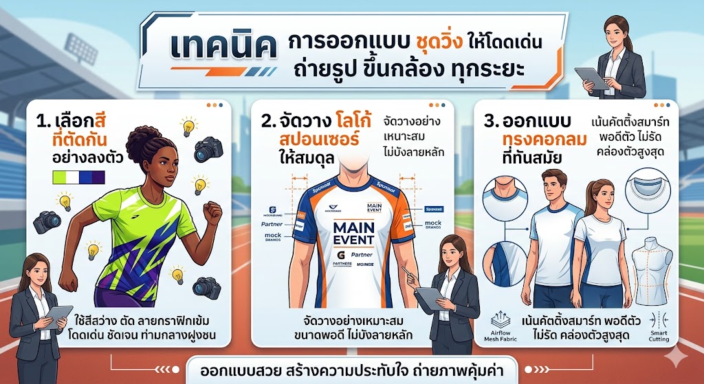 เสื้อวิ่งพิมพ์ลายผ้าแอร์โฟร์