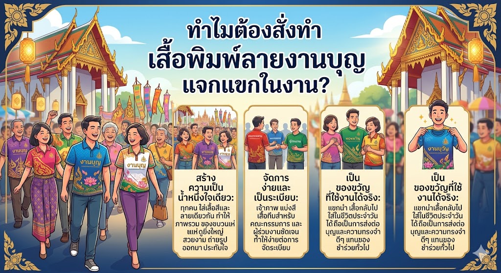 เสื้อพิมพ์ลายงานบุญ