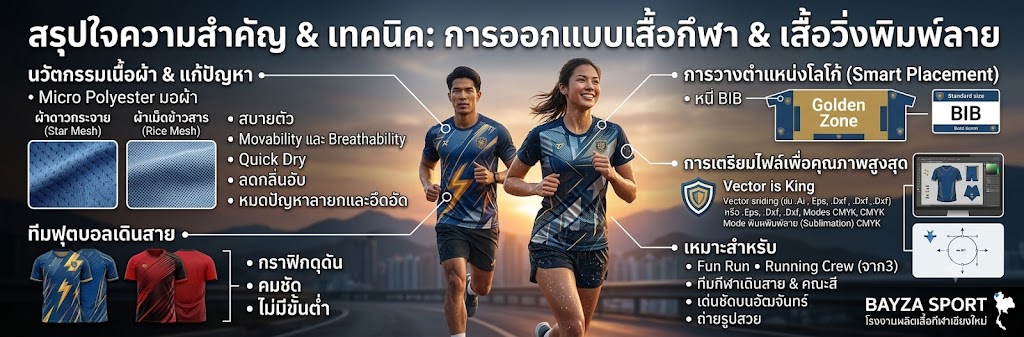 รวมไอเดียออกแบบเสื้อวิ่งพิมพ์ลาย ปี 2026 สวย เท่ ไม่ซ้ำใคร 8 เสื้อวิ่งพิมพ์ลาย