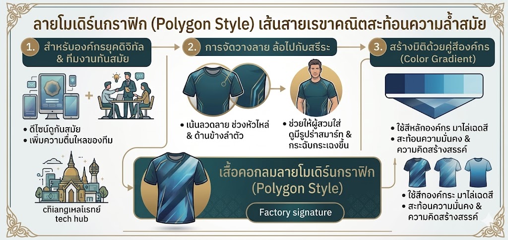 5 ไอเดียออกแบบเสื้อยืดพิมพ์ลายคอกลม สำหรับเสื้อทีมองค์กรยุคใหม่ ใส่แล้วดูโปรล้ำไม่ซ้ำใคร 5 เสื้อคอกลม
