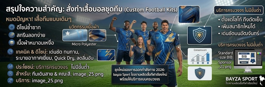  เสื้อฟุตบอลพิมพ์ลาย