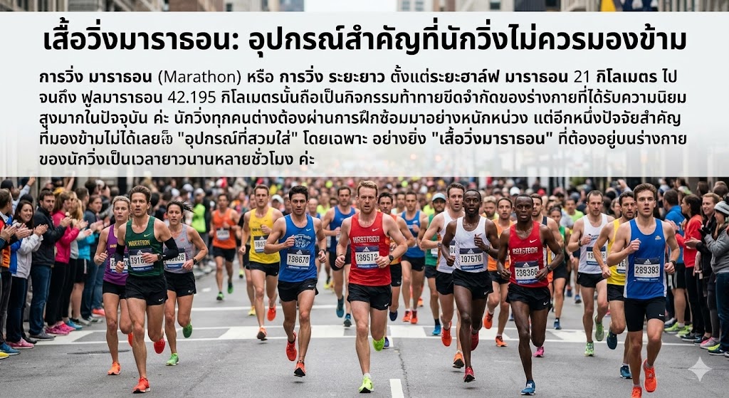 เสื้อวิ่งมาราธอน แตกต่างจากเสื้อกีฬาอย่างไร? เจาะลึกผ้าที่นักวิ่งเลือก 2 เสื้อวิ่งมาราธอน
