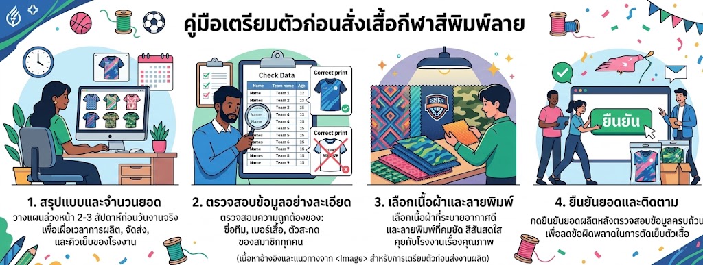 รับทำเสื้อกีฬาสีพิมพ์ลาย ออกแบบฟรี ราคาโรงงาน ไม่มีขั้นต่ำ