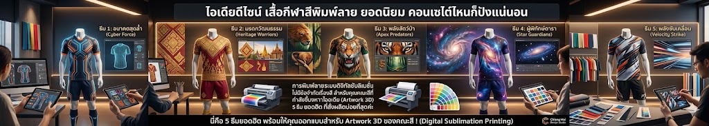 รับทำเสื้อกีฬาสีพิมพ์ลาย ออกแบบฟรี ราคาโรงงาน ไม่มีขั้นต่ำ