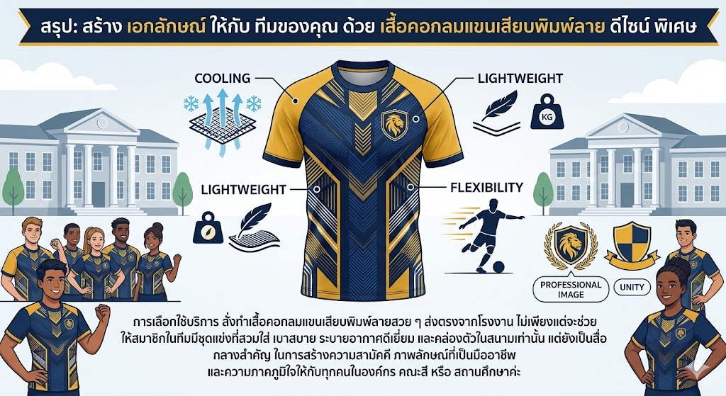 เสื้อคอกลมแขนเสียบพิมพ์ลาย