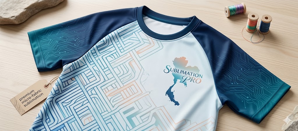 เสื้อคอกลมแขนเสียบพิมพ์ลาย