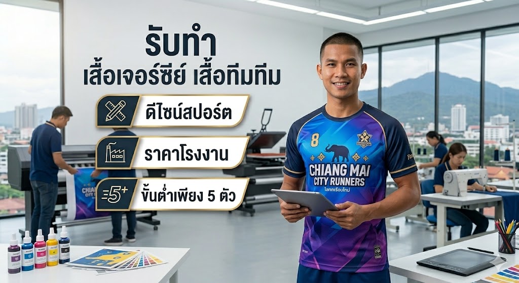 รับทำ เสื้อคอกลมแขนเสียบพิมพ์ลาย ดีไซน์สปอร์ต ราคาโรงงาน ขั้นต่ำเพียง 5 ตัว