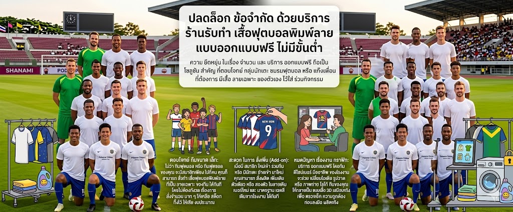  เสื้อฟุตบอลพิมพ์ลาย
