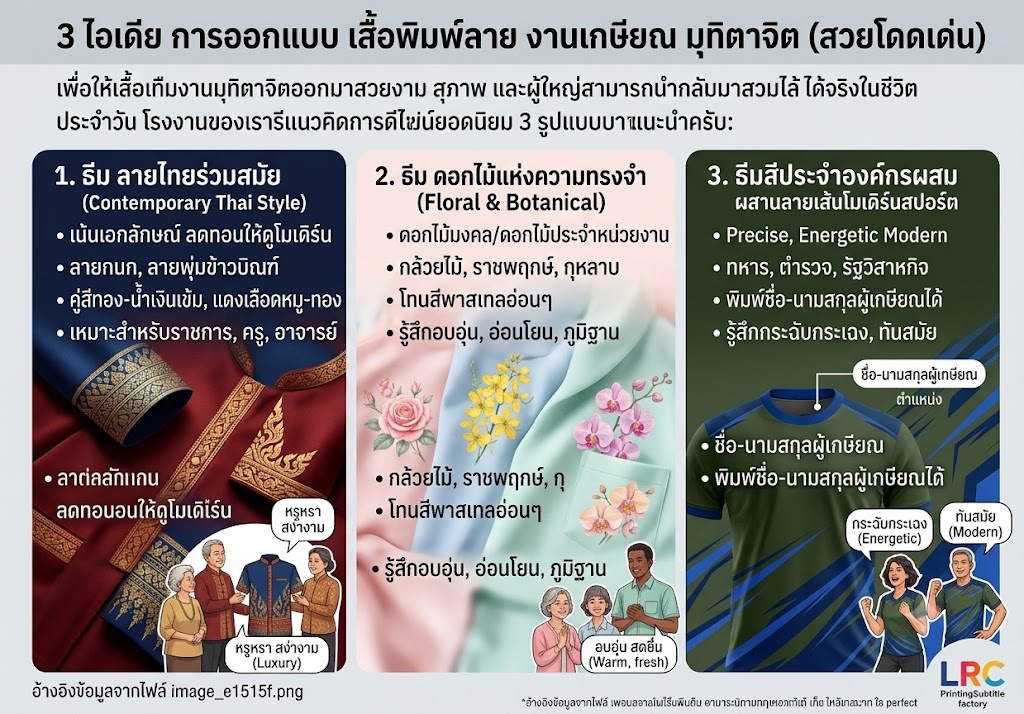 เสื้อพิมพ์ลายงานเกษียณ