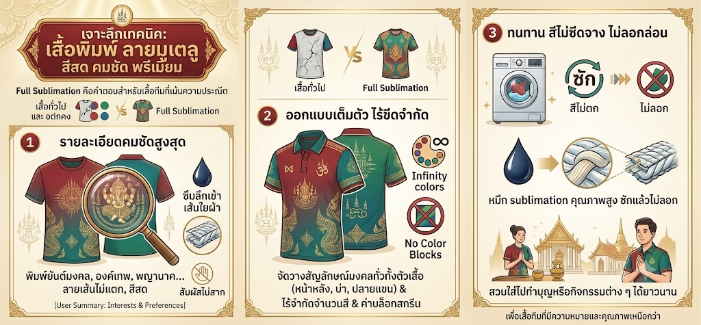  เสื้อพิมพ์ลายสายมูเตลู