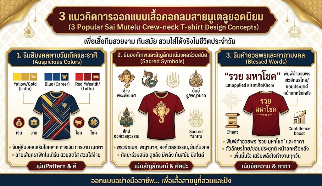เสื้อพิมพ์ลายสายมูเตลู 