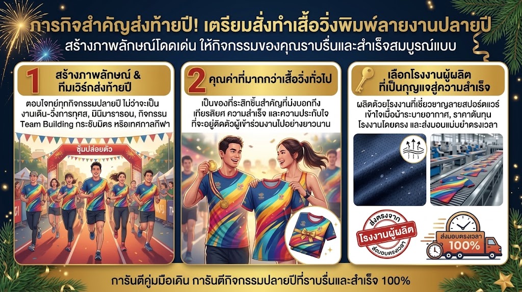 เสื้อวิ่งพิมพ์ลายงานปลายปี 